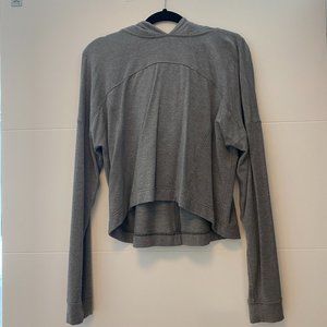 Lululemon Grey Cropped Hoodie